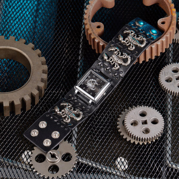Factory Punk Scorpion Ghost Head Watch Bracelet Belt - Image 6