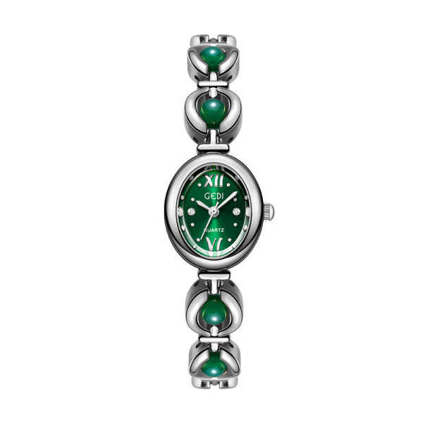 Gedi National Style Emerald Good-looking Bracelet Watch Niche High-grade Light Luxury Shell Pearls Exquisite Women's Quartz Watch - Image 6