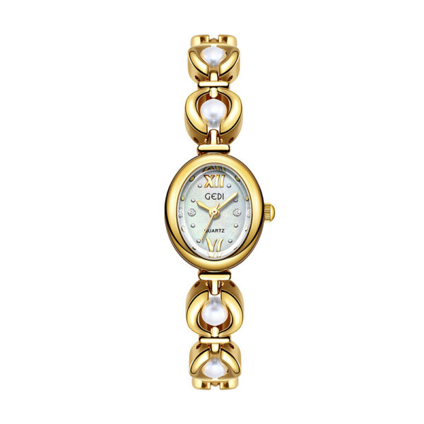 Gedi National Style Emerald Good-looking Bracelet Watch Niche High-grade Light Luxury Shell Pearls Exquisite Women's Quartz Watch - Image 3